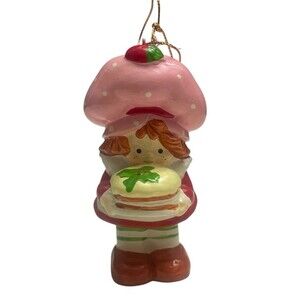 1980s American Greetings Strawberry Shortcake Doll Christmas Ornament Cake Vtg